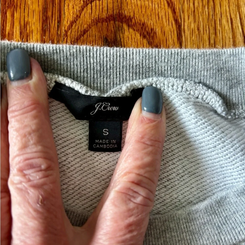 J. Crew Holiday greens fleece sweatshirt Size S